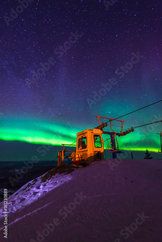 Aurora borealis over Fairbank Alaska