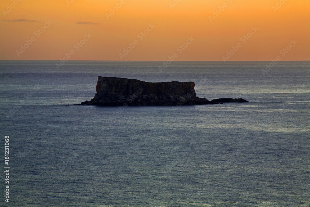 Filfla island near Mnajdra. Malta