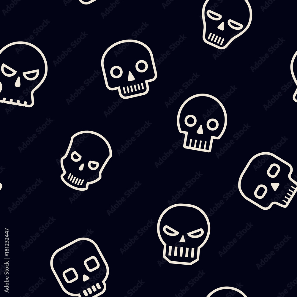 Seamless pattern with skulls for your design Seamless pattern with skulls for your design