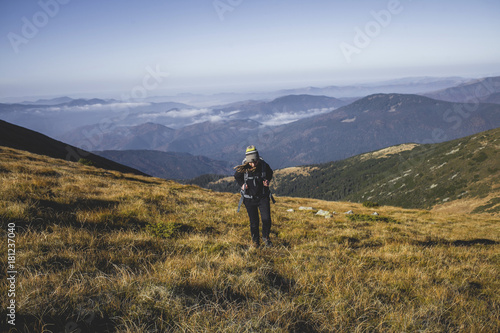 Girl in Mountains