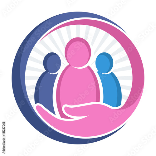 icon logo for charity organization, social service