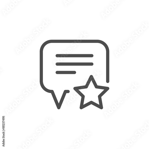 Feedback line icon photo