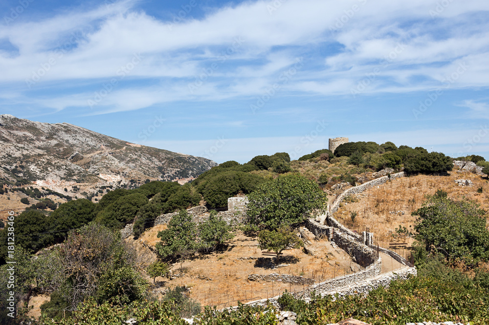 Naxos - countryside around the Apeiranthos mountain village, summer day - Cyclades
