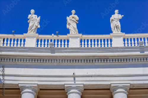 Architectural detail in Saint Peter Square in Vatican, Rome,Ital photo