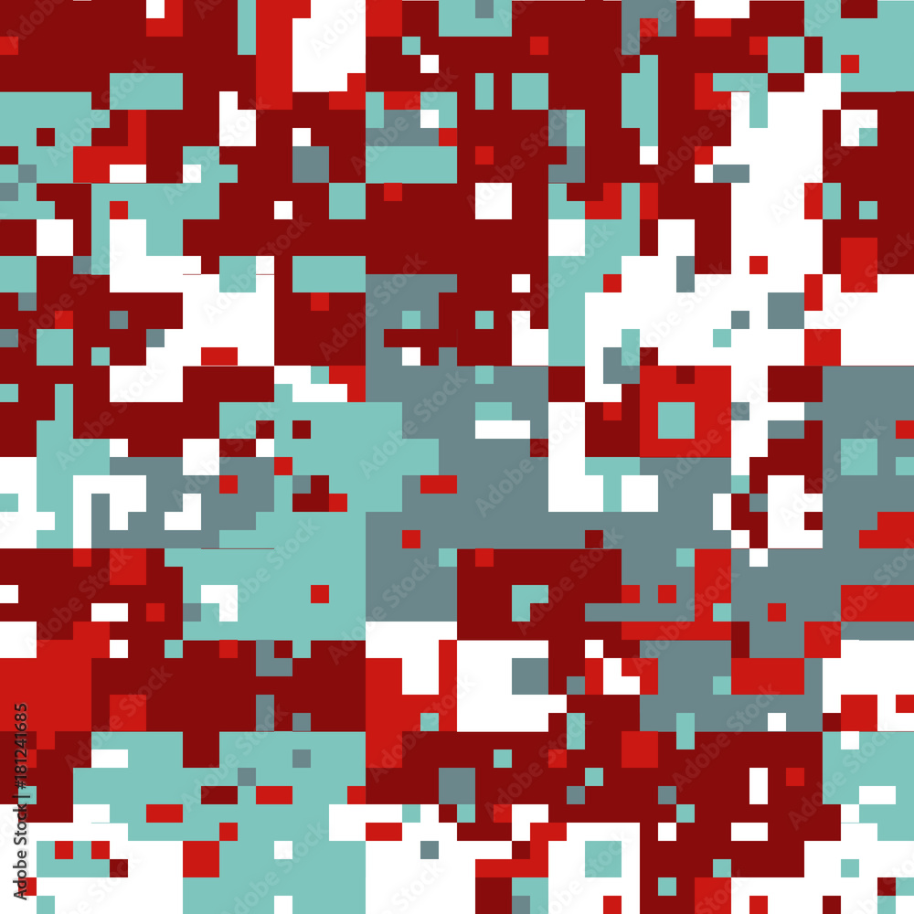 Fototapeta premium Christmas Pixel Pattern