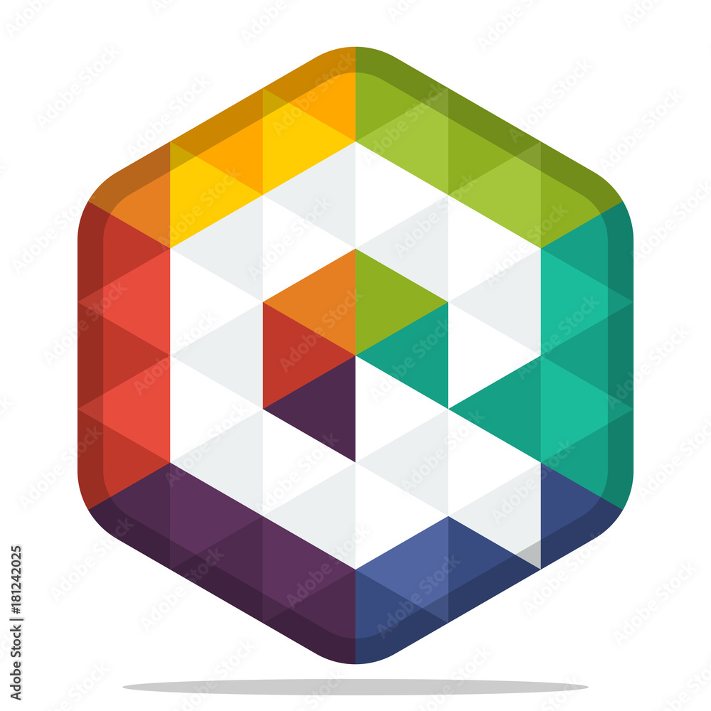 icon colorful hexagon logo with combination of the initials of the letter Q icon colorful hexagon logo with combination of the initials of the letter Q