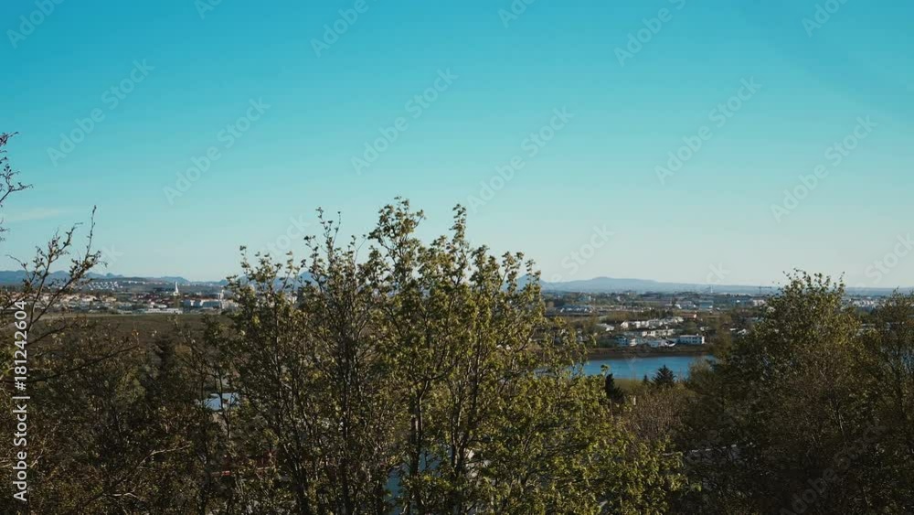 Panoramic view of the Reykjavik city, the capital of Iceland. Camera turning around the downtown. Panoramic view of the Reykjavik city, the capital of Iceland. Camera turning around the downtown.