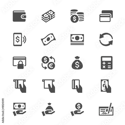 Money glyph icons