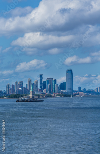 Statue of Liberty with Jersey City in Background