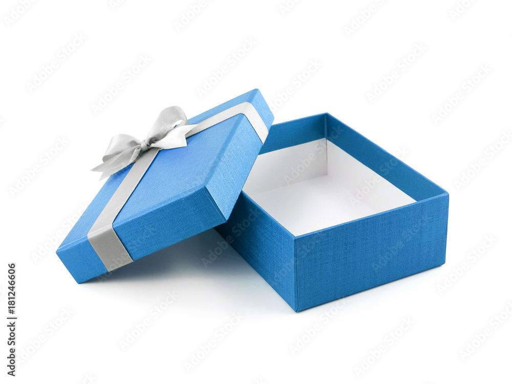 open blue gift box