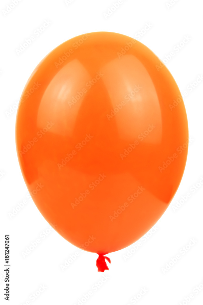 orange inflatable balloon isolated on white orange inflatable balloon isolated on white