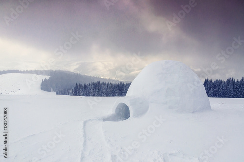 real igloo in the mountains