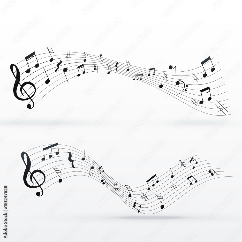 musical notes wave background design musical notes wave background design
