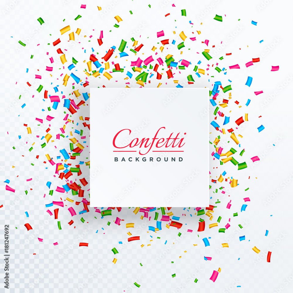 confetti background with text space - obrazy, fototapety, plakaty 