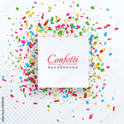 confetti background with text space