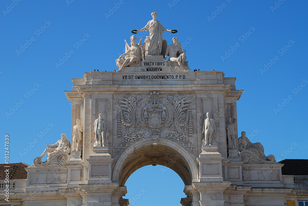 The Rua Augusta Arch on the Praca do Comercio, Lisbon