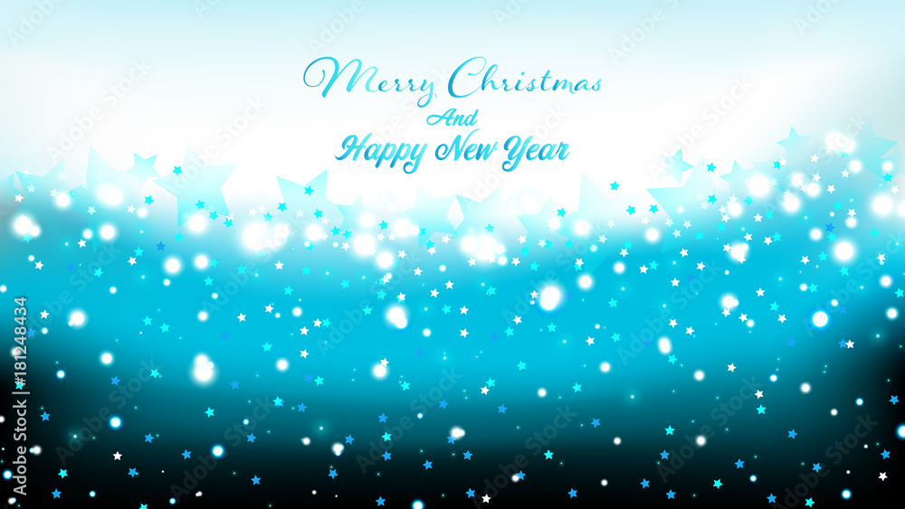 Elegant blue Christmas consist of star bokeh, white bokeh and dark background. Elegant blue Christmas consist of star bokeh, white bokeh and dark background.