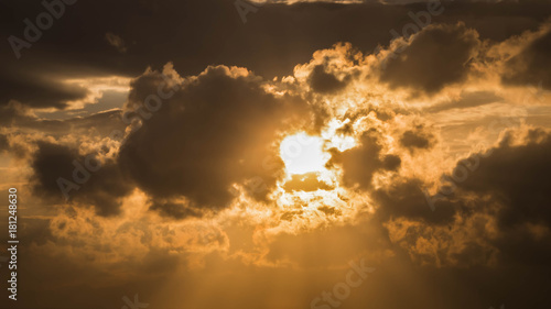 Sun through clouds
