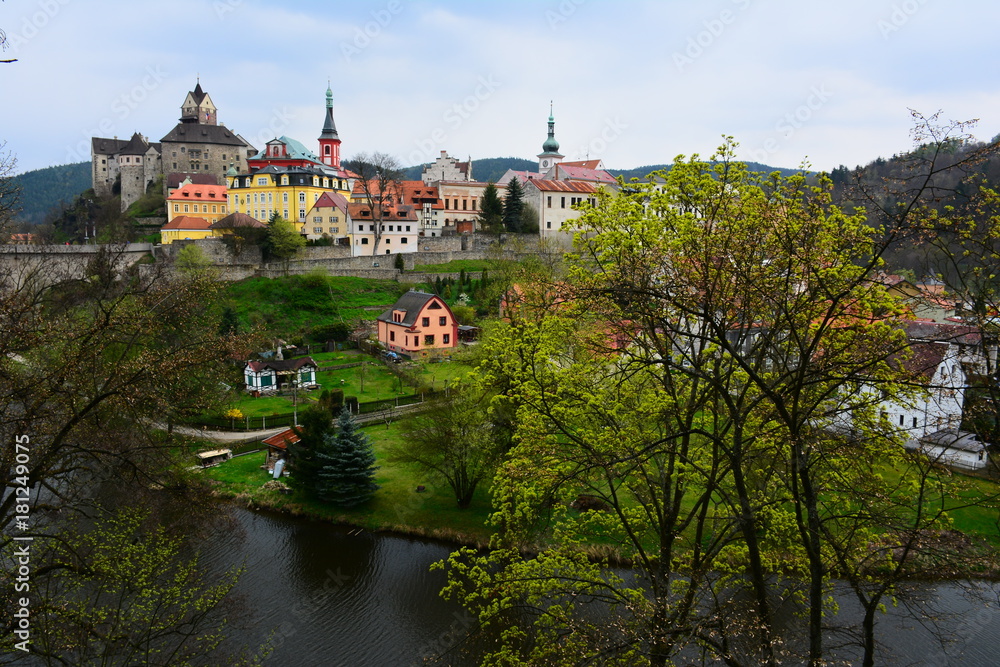Nice castle in a landscape view, Czech