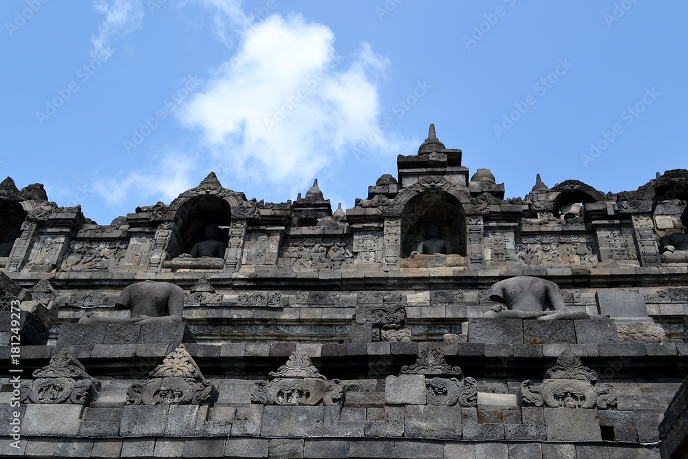 Ancient Buddhist temple in Indonesia.