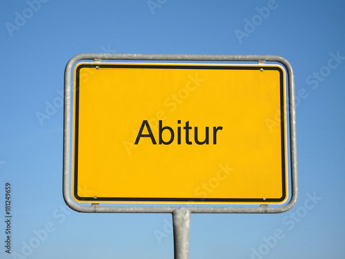 Cuadro en lienzo schild abitur