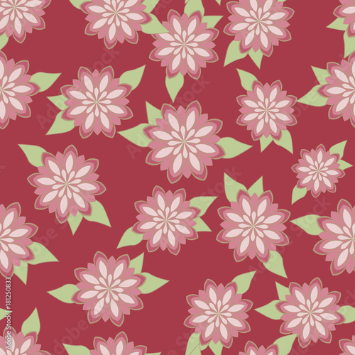 Seamless background, pattern with flowers