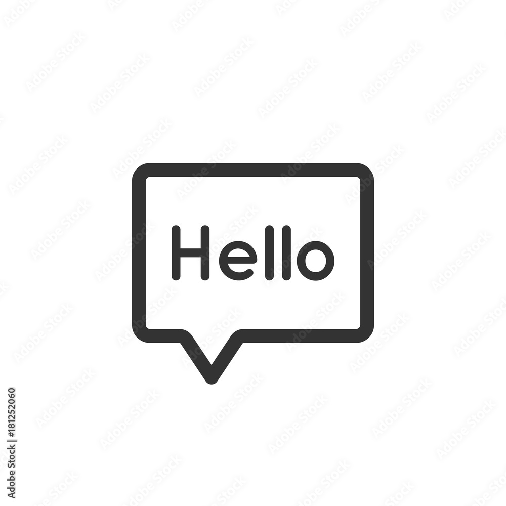 Message 01 Line - Greeting Message Hello Icon Message 01 Line - Greeting Message Hello Icon