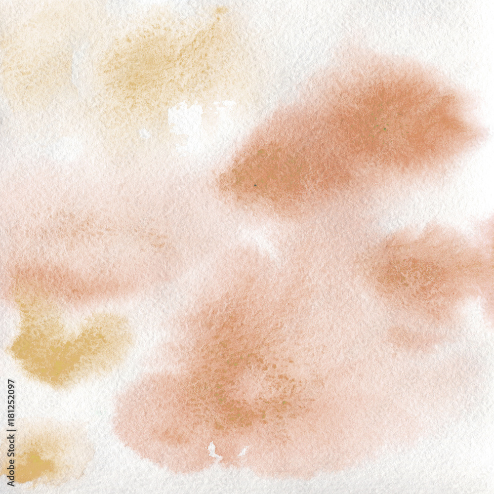 Fototapeta premium Watercolor texture of clear light brown color. Illustration. Watercolor abstract background, spots, blur, fill, print, rub