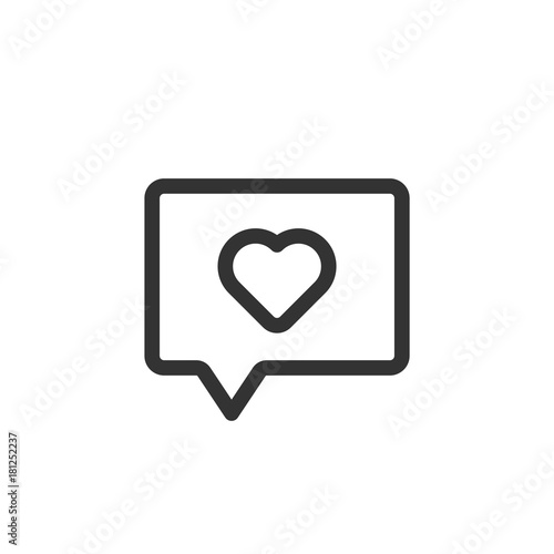 Message 01 Line - Favorite Message Icon