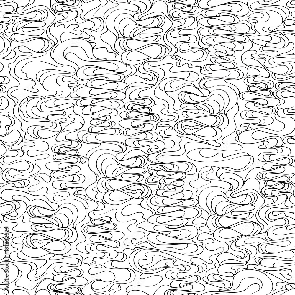 Pattern with a picture of a cream texture of black and white flowers, a black line on a white background. Abstract background. Pattern with a picture of a cream texture of black and white flowers, a black line on a white background. Abstract background.