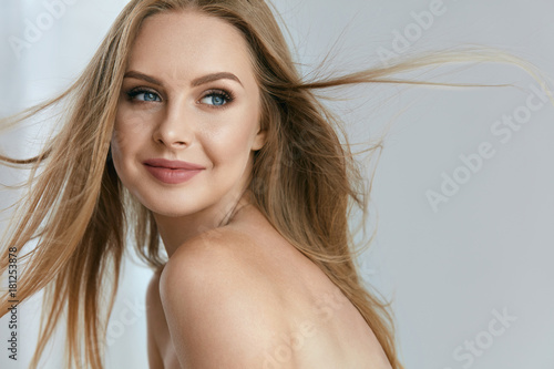 Beautiful Happy Young Woman Smiling Portrait