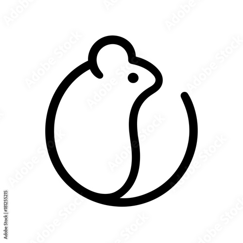 Simple cartoon mouse icon