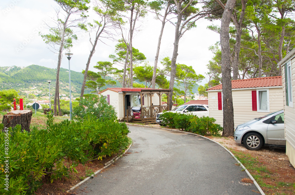 Mobile houses on a camping Mobile houses on a camping