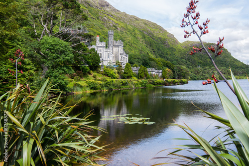 Landscapes of Ireland. Kylemore abbey, Connemara in Galway county photo