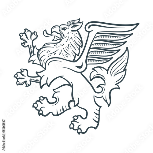 Fototapeta Naklejka Na Ścianę i Meble -  Image of the heraldic griffin