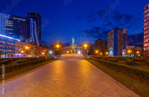 Batumi. Theatre Square at night.