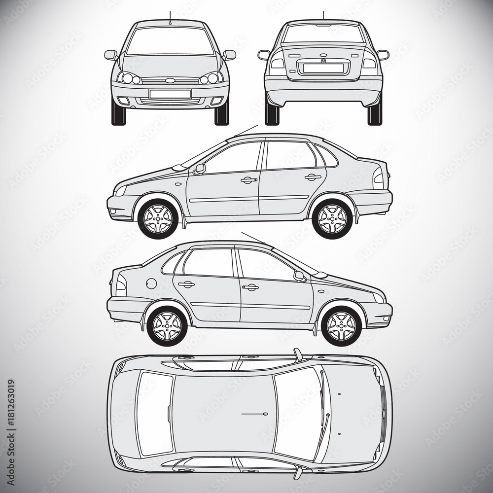 Automobile.Template for graphic design