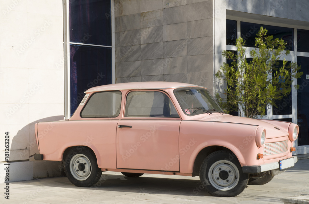 Old East German pink car