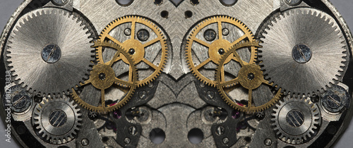 clockwork old mechanical USSR watch, high resolution and detail