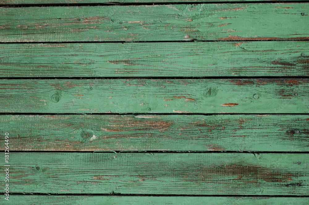 Obraz premium artistic abstract background: bluish-green wooden fence