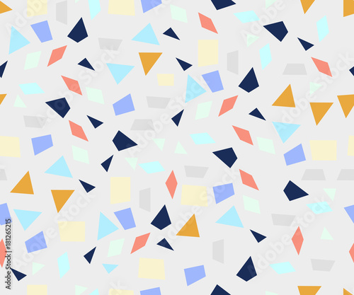 Terrazzo seamless pattern. Vibrant colors