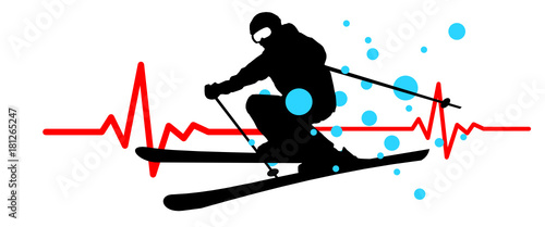 Skifahrer Herzschlag