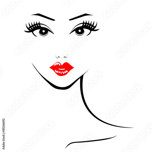 Cute woman face