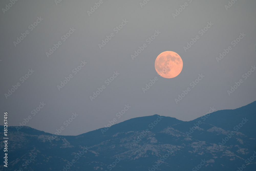 Fototapeta premium summer full moon in croatia