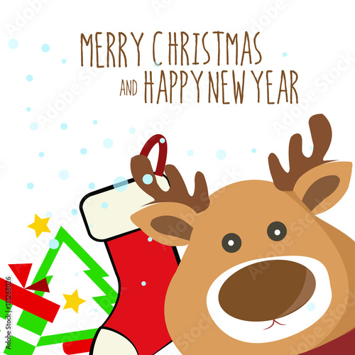 White Christmas Greeting Background