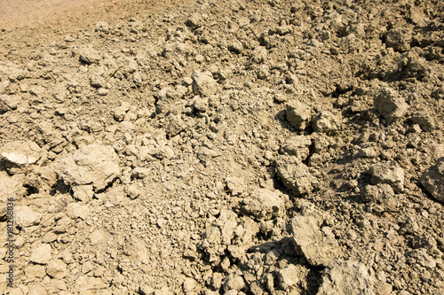 Plowed field ready to be cultivated in Val d'Orcia, Tuscany