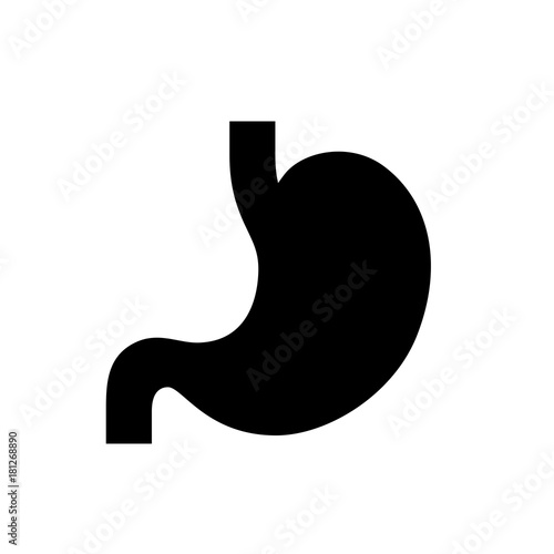 Stomach silhouette vector icon