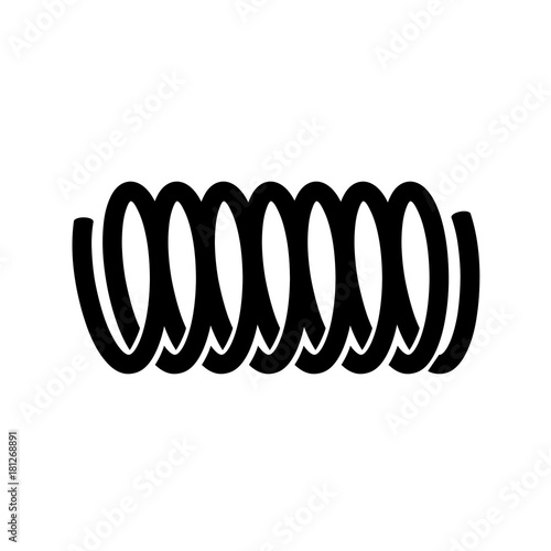 Flexible spring silhouette icon