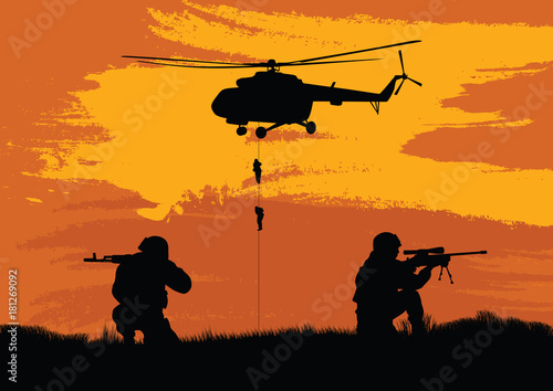 Soldiers on the performance of the combat mission.