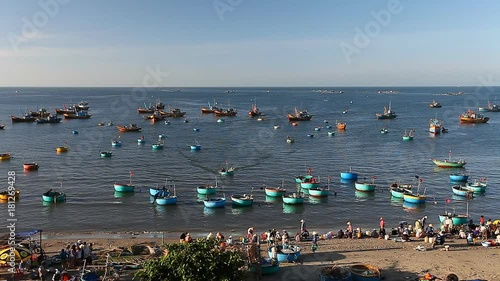 Tourist Vietnam. Fishing village in Mui Ne